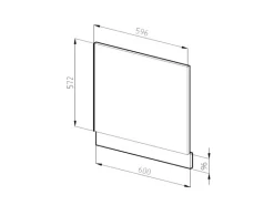 Vicco Frontblende R-Line Geschirrspüler Fronttür Sonoma/Weiß 60 cm ohne Arbeitsplatte