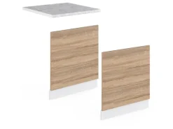 Vicco Frontblende R-Line Geschirrspüler Fronttür Sonoma/Weiß 60 cm ohne Arbeitsplatte