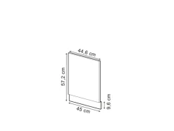 Vicco Frontblende R-Line Schwarz Hochglanz/Weiß 45 cm ohne Arbeitsplatte