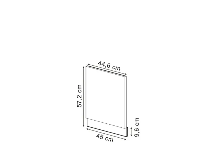 Vicco Frontblende R-Line Schwarz Hochglanz/Weiß 45 cm ohne Arbeitsplatte