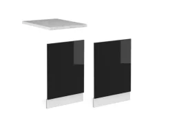 Vicco Frontblende R-Line Schwarz Hochglanz/Weiß 45 cm ohne Arbeitsplatte