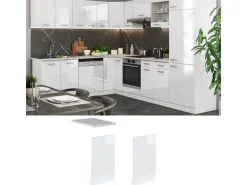 Vicco Frontblende R-Line Weiß Hochglanz/Weiß 45 cm ohne Arbeitsplatte