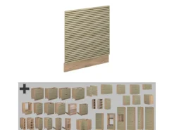 Vicco Geschirrspülblende Fame-Line Eiche Paneel 60 cm mit Goldkraft Eiche Korpus