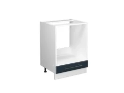 Vicco Herdumbauschrank Fame-Line Dunkelblau Hochglanz/Weiß 60 cm ohne Arbeitsplatte