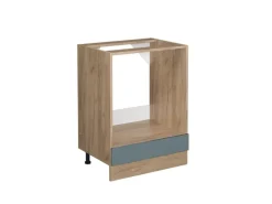 Vicco Herdumbauschrank R-Line Blau-Grau/Goldkraft Eiche 60 cm ohne Arbeitsplatte