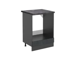 Vicco Herdumbauschrank R-Line Schwarz Beton/Anthrazit 60 cm AP Anthrazit