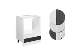 Vicco Herdumbauschrank R-Line Anthrazit Landhaus/Weiß 60 cm ohne Arbeitsplatte