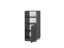 Vicco Herdumbauschrank R-Line Herdschrank Schwarz Beton/Anthrazit 60 cm