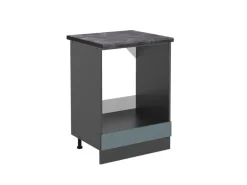 Vicco Herdumbauschrank R-Line Blau-Grau/Anthrazit 60 cm AP Anthrazit