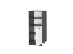 Vicco Herdumbauschrank R-Line Herdschrank Weiß Hochglanz/Anthrazit 60 cm