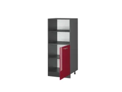 Vicco Herdumbauschrank R-Line Herdschrank Bordeaux Hochglanz/Anthrazit 60 cm