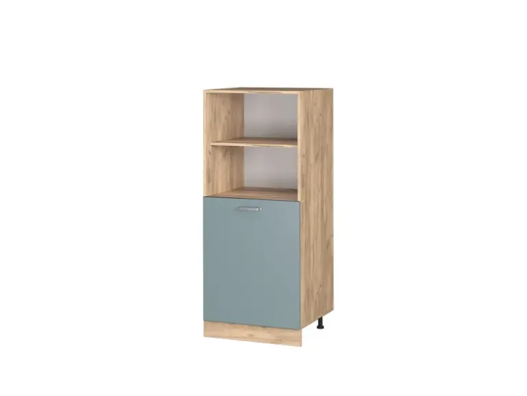 Vicco Herdumbauschrank R-Line Herdschrank Blau-Grau/Goldkraft Eiche 60 cm