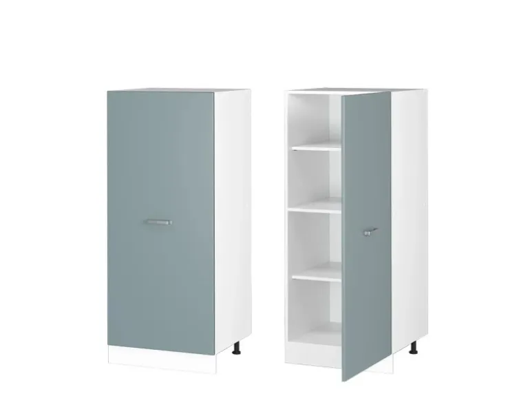 Vicco Herdumbauschrank R-Line Küchenkommode Blau-Grau/Weiß 60 cm