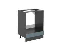 Vicco Herdumbauschrank R-Line Blau-Grau/Anthrazit 60 cm ohne Arbeitsplatte