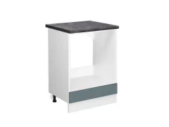 Vicco Herdumbauschrank R-Line Herdschrank Blau-Grau/Weiß 60 cm AP Anthrazit