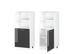 Vicco Herdumbauschrank R-Line Herdschrank Anthrazit Hochglanz/Weiß 60 cm