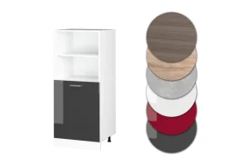 Vicco Herdumbauschrank R-Line Herdschrank Anthrazit Hochglanz/Weiß 60 cm