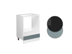 Vicco Herdumbauschrank R-Line Blau-Grau/Weiß 60 cm ohne Arbeitsplatte