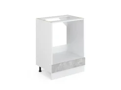 Vicco Herdumbauschrank R-Line Herdschrank Beton/Weiß 60 cm AP Anthrazit