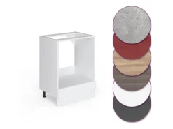 Vicco Herdumbauschrank R-Line Weiß Hochglanz/Weiß 60 cm ohne Arbeitsplatte