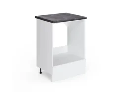 Vicco Herdumbauschrank R-Line Weiß Hochglanz/Weiß 60 cm AP Anthrazit