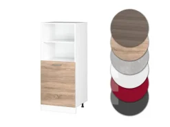 Vicco Herdumbauschrank R-Line Herdschrank Sonoma/Weiß 60 cm