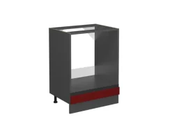 Vicco Herdumbauschrank R-Line Rot/Anthrazit 60 cm J-Shape ohne Arbeitsplatte