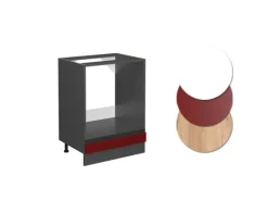 Vicco Herdumbauschrank R-Line Rot/Anthrazit 60 cm J-Shape ohne Arbeitsplatte