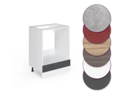 Vicco Herdumbauschrank R-Line Anthrazit Hochglanz/Weiß 60 cm ohne Arbeitsplatte