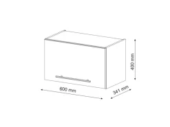 Vicco Hängeschrank Fame-Line Hängender Küchenschrank Weiß Hochglanz/Weiß 60 cm Flach