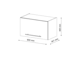 Vicco Hängeschrank Fame-Line Grün-Gold Landhaus/Goldkraft Eiche 60 cm Flach