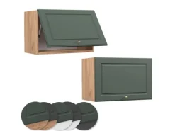 Vicco Hängeschrank Fame-Line Grün-Gold Landhaus/Goldkraft Eiche 60 cm Flach