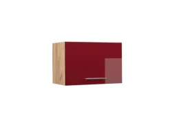Vicco Hängeschrank Fame-Line Bordeaux Hochglanz/Goldkraft Eiche 60 cm Flach