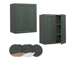 Vicco Hängeschrank Fame-Line Hängender Küchenschrank Grün-Gold Landhaus/Anthrazit 60 cm