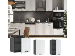 Vicco Hängeschrank Fame-Line Hängender Küchenschrank Weiß Landhaus/Anthrazit 45 cm