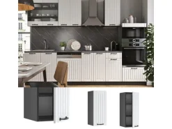 Vicco Hängeschrank Fame-Line Hängender Küchenschrank Weiß Landhaus/Anthrazit 30 cm