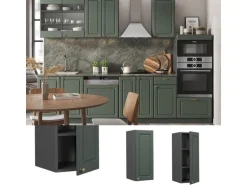 Vicco Hängeschrank Fame-Line Hängender Küchenschrank Grün-Gold Landhaus/Anthrazit 30 cm