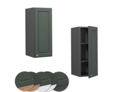 Vicco Hängeschrank Fame-Line Hängender Küchenschrank Grün-Gold Landhaus/Anthrazit 30 cm