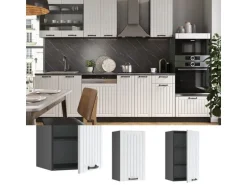 Vicco Hängeschrank Fame-Line Hängender Küchenschrank Weiß Landhaus/Anthrazit 40 cm