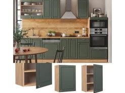 Vicco Hängeschrank Fame-Line Grün-Gold Landhaus/Goldkraft Eiche 50 cm