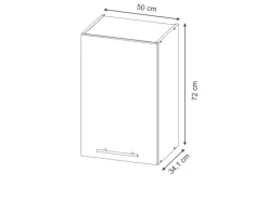 Vicco Hängeschrank Fame-Line Dunkelblau Hochglanz/Goldkraft Eiche 50 cm