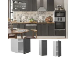 Vicco Hängeschrank Fame-Line Hängender Küchenschrank Anthrazit-Gold/Weiß 30 cm