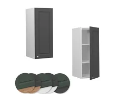 Vicco Hängeschrank Fame-Line Hängender Küchenschrank Anthrazit-Gold/Weiß 30 cm