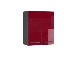 Vicco Hängeschrank Fame-Line Hängender Küchenschrank Bordeaux Hochglanz/Anthrazit 60 cm