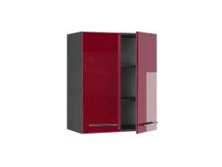 Vicco Hängeschrank Fame-Line Hängender Küchenschrank Bordeaux Hochglanz/Anthrazit 60 cm