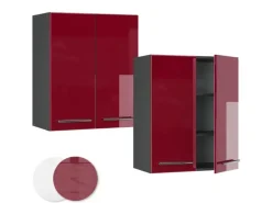 Vicco Hängeschrank Fame-Line Hängender Küchenschrank Bordeaux Hochglanz/Anthrazit 60 cm