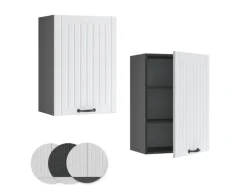 Vicco Hängeschrank Fame-Line Hängender Küchenschrank Weiß Landhaus/Anthrazit 50 cm