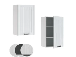 Vicco Hängeschrank Fame-Line Hängender Küchenschrank Weiß Landhaus/Weiß 45 cm