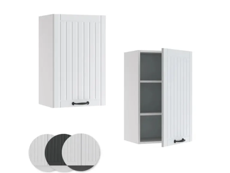 Vicco Hängeschrank Fame-Line Hängender Küchenschrank Weiß Landhaus/Weiß 45 cm