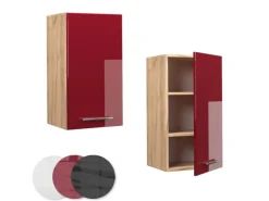 Vicco Hängeschrank Fame-Line Bordeaux Hochglanz/Goldkraft Eiche 40 cm